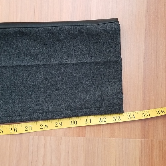 Theory Nabiki C Magistrate Wool Career Pants with Leather Stripe Trim - Picture 4 of 11